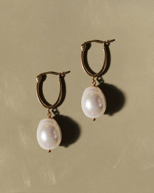 Freshwater Cultured Pearl Hoops - US 5473