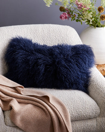 Luxe Mongolian Lamb Lumbar Pillow Cover - US 3827