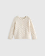 Washable Cashmere Pointelle Cardigan - US 6096