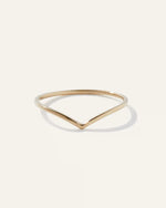14K Gold Wishbone Ring - US 3534