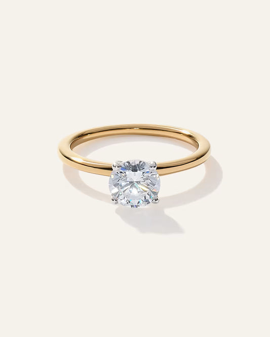 Lab Grown Diamond Round Petite Classic Engagement Ring - US 5359