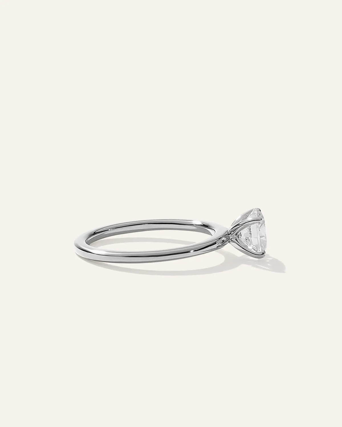 Lab Grown Diamond Round Petite Classic Engagement Ring - US 8661