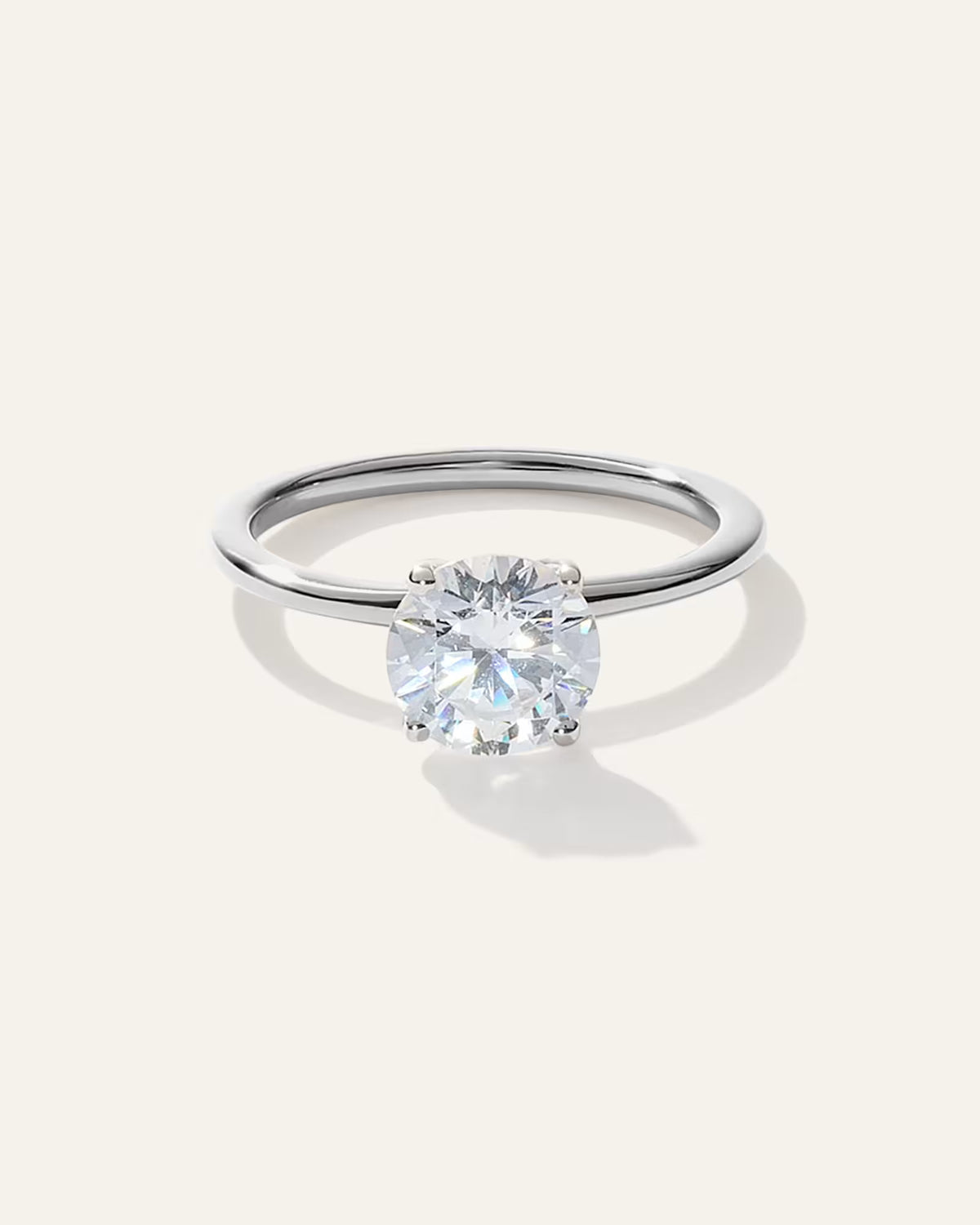 Lab Grown Diamond Round Petite Classic Engagement Ring - 1.50ct - US 2574