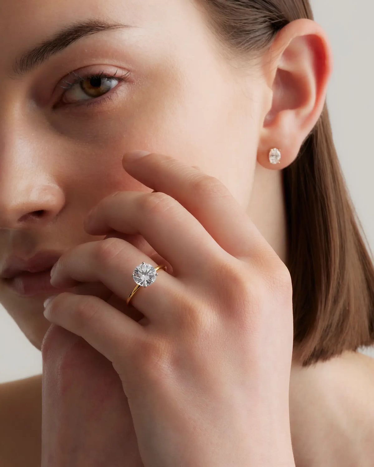 Lab Grown Diamond Round Petite Classic Engagement Ring - 2ct - US 0887