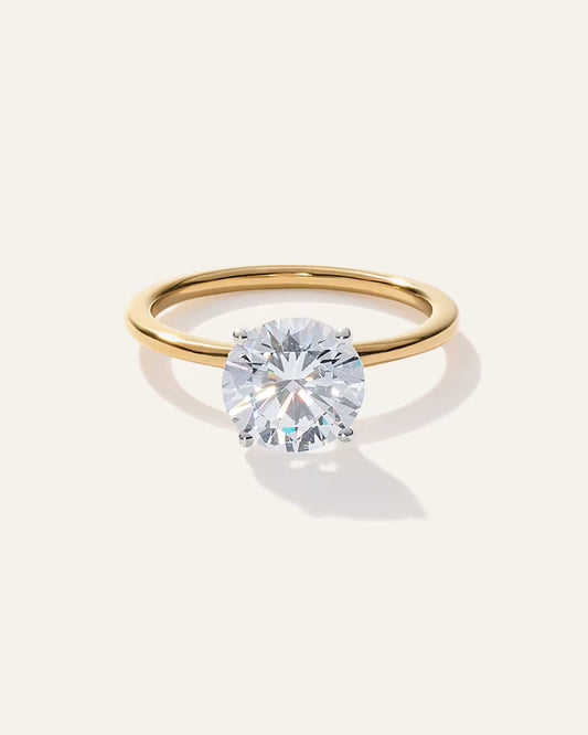 Lab Grown Diamond Round Petite Classic Engagement Ring - 2ct - US 0887