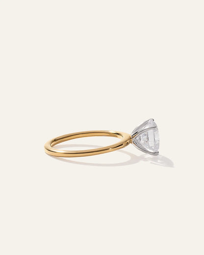 Lab Grown Diamond Round Petite Classic Engagement Ring - 2ct - US 0887