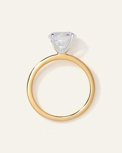 Lab Grown Diamond Round Petite Classic Engagement Ring - 2ct - US 0887