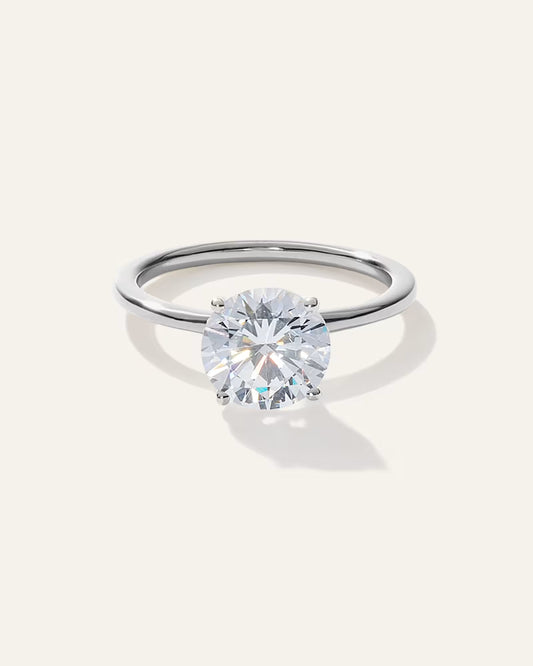 Lab Grown Diamond Round Petite Classic Engagement Ring - 2ct - US 7913