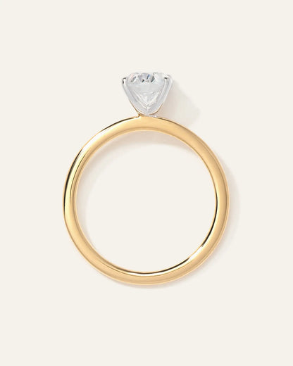 Lab Grown Diamond Oval Petite Classic Engagement Ring - 1ct - US 7392