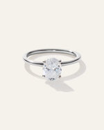 Lab Grown Diamond Oval Petite Classic Engagement Ring - 1ct - US 8169