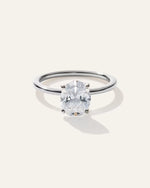Lab Grown Diamond Oval Petite Classic Engagement Ring - 1.50ct - US 0482