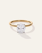 Lab Grown Diamond Oval Petite Classic Engagement Ring - 2ct - US 9316