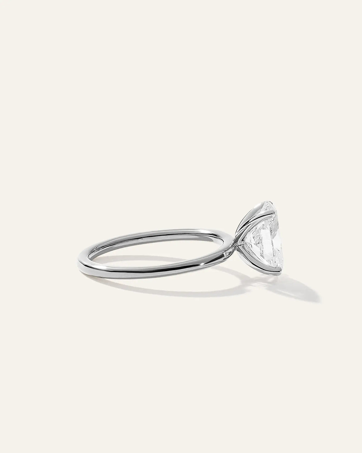 Lab Grown Diamond Oval Petite Classic Engagement Ring - 2ct - US 4710