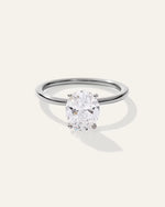 Lab Grown Diamond Oval Petite Classic Engagement Ring - 2ct - US 9427