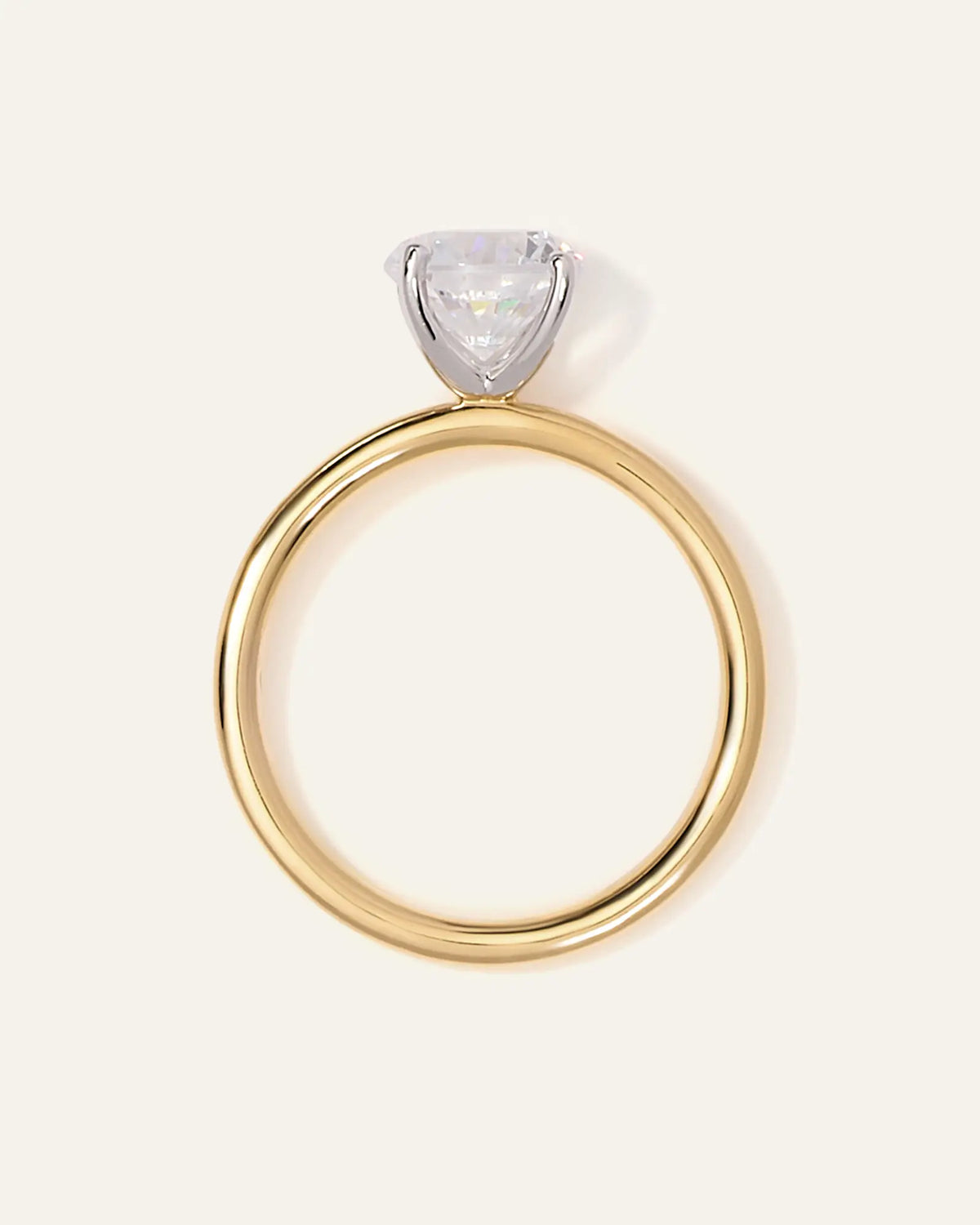 Lab Grown Diamond Round Comfort Fit Engagement Ring - 1.50ct - US 8476