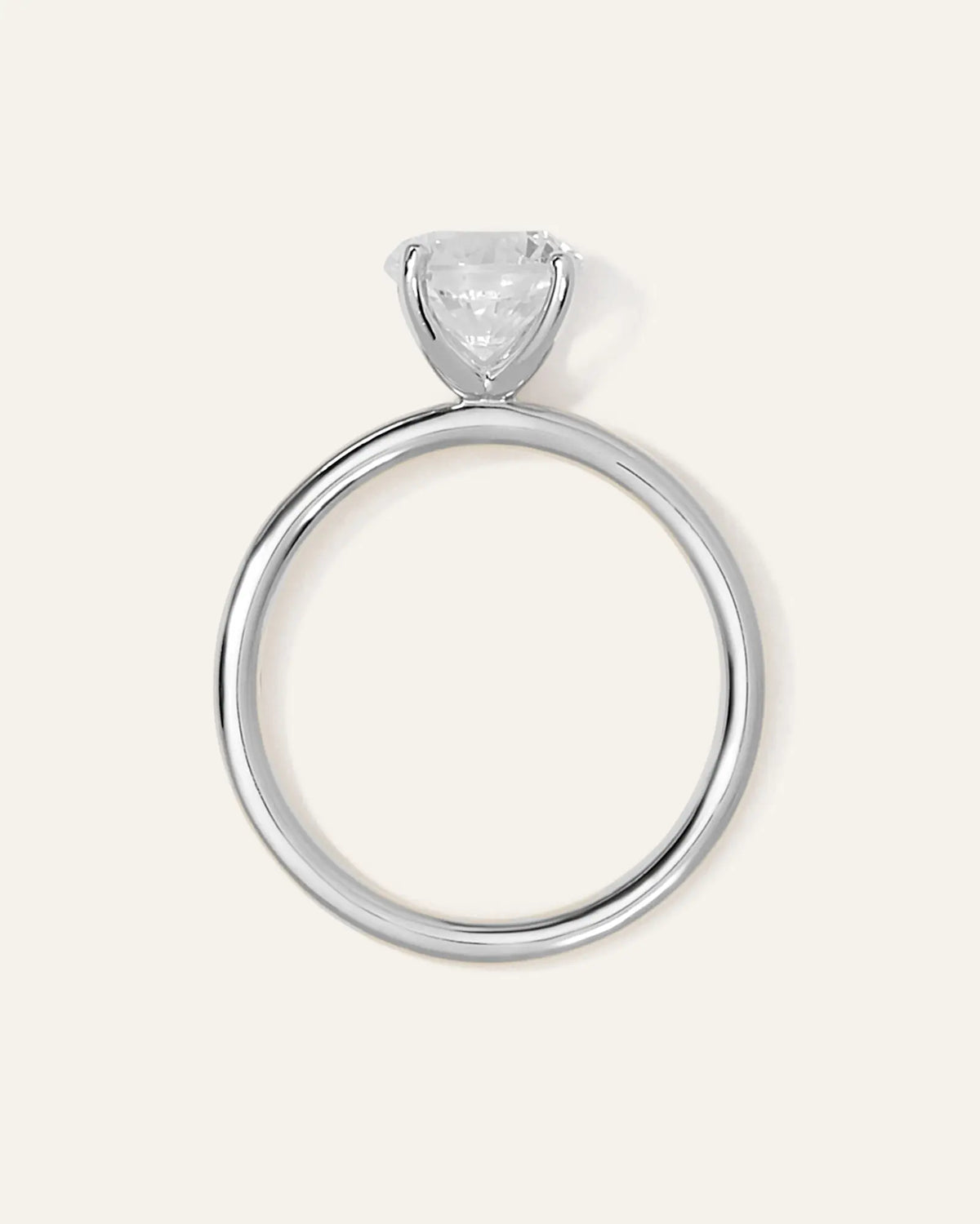 Lab Grown Diamond Round Comfort Fit Engagement Ring - 1.50ct - US 8658