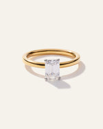 Lab Grown Diamond Emerald Comfort Fit Engagement Ring - 1ct - US 3939