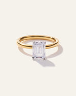 Lab Grown Diamond Emerald Comfort Fit Engagement Ring - 1.50ct - US 5424