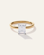 Lab Grown Diamond Emerald Comfort Fit Engagement Ring - 2ct - US 1079