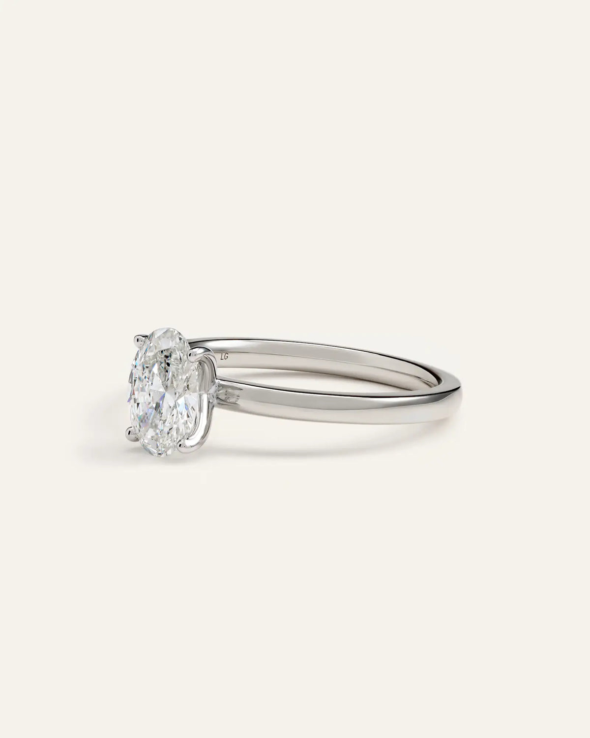 Lab Grown Diamond Oval Comfort Fit Engagement Ring - 1ct - US 6303