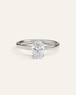 Lab Grown Diamond Oval Comfort Fit Engagement Ring - 1ct - US 6303
