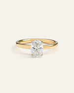 Lab Grown Diamond Oval Comfort Fit Engagement Ring - 1ct - US 8314