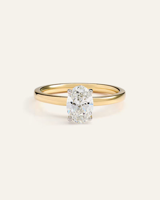 Lab Grown Diamond Oval Comfort Fit Engagement Ring - 1ct - US 8314
