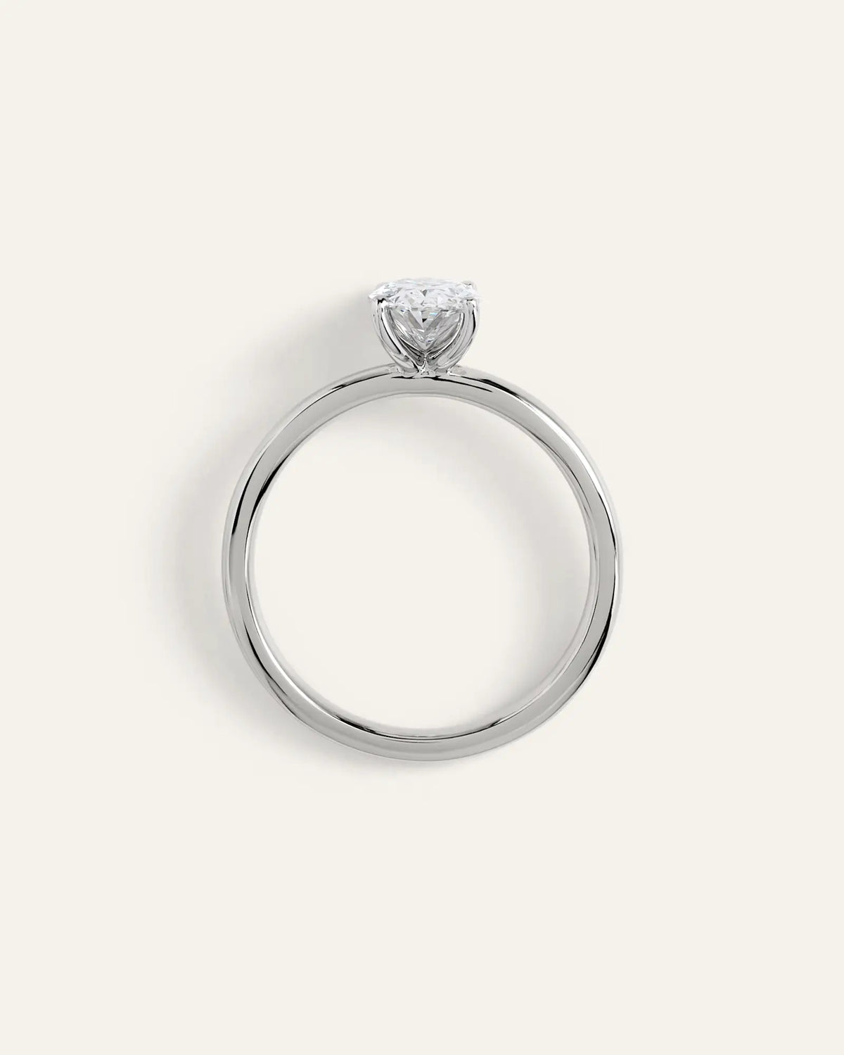Lab Grown Diamond Oval Comfort Fit Engagement Ring - 1ct - US 6303