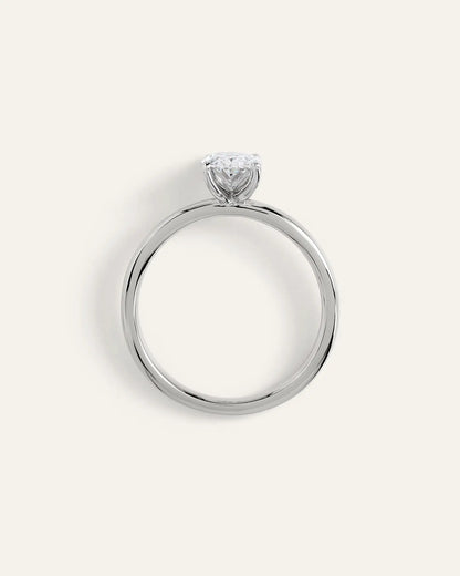 Lab Grown Diamond Oval Comfort Fit Engagement Ring - 1ct - US 6303