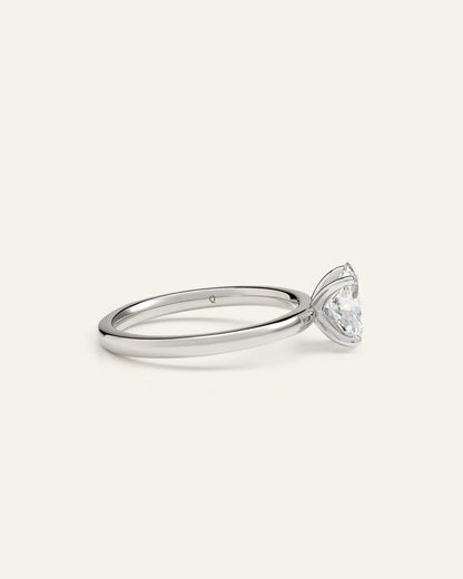 Lab Grown Diamond Oval Comfort Fit Engagement Ring - 1ct - US 6303