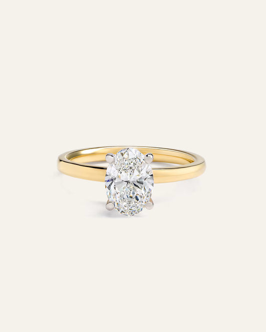 Lab Grown Diamond Oval Comfort Fit Engagement Ring - 1.50ct - US 6870
