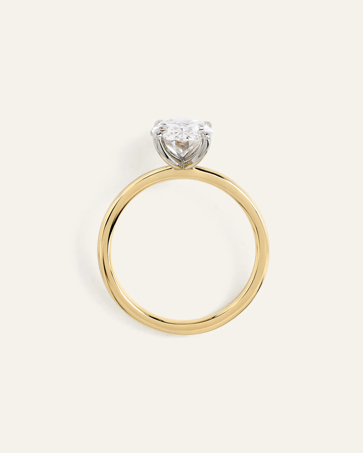 Lab Grown Diamond Oval Comfort Fit Engagement Ring - 2ct - US 0400