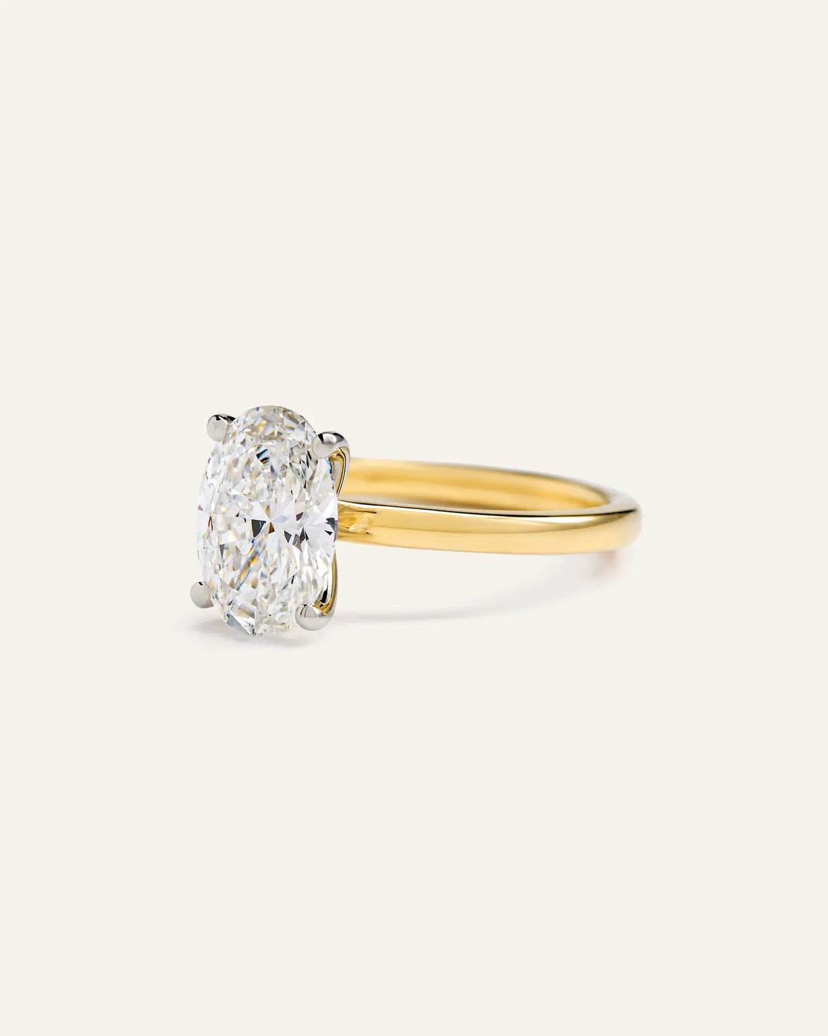 Lab Grown Diamond Oval Comfort Fit Engagement Ring - 2ct - US 0400