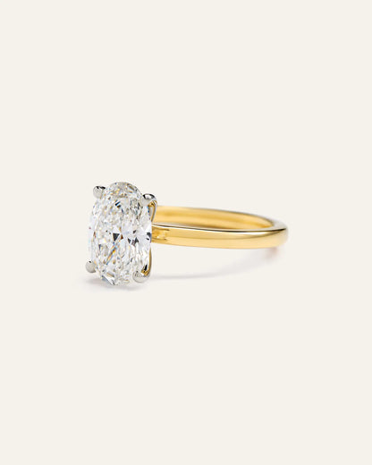 Lab Grown Diamond Oval Comfort Fit Engagement Ring - 2ct - US 0400
