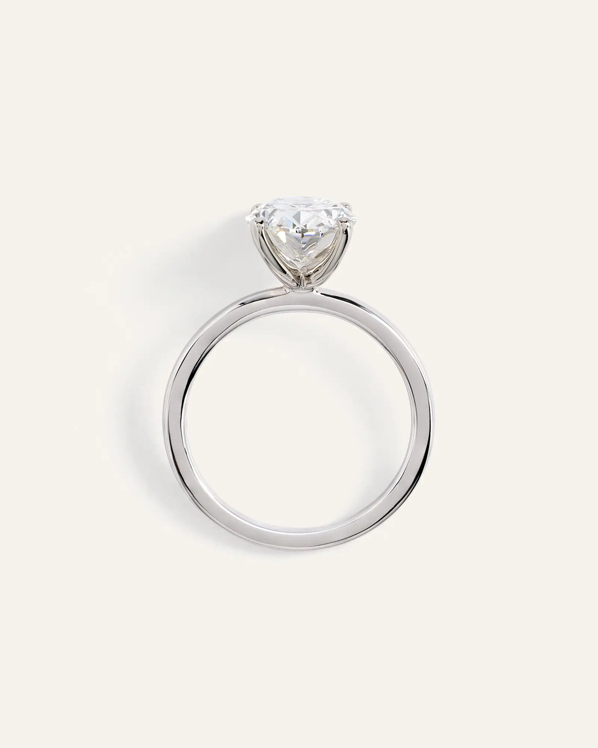 Lab Grown Diamond Oval Comfort Fit Engagement Ring - 3ct - US 2791