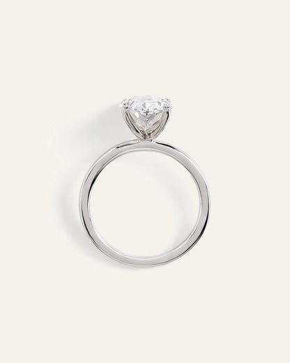 Lab Grown Diamond Oval Comfort Fit Engagement Ring - 3ct - US 2791