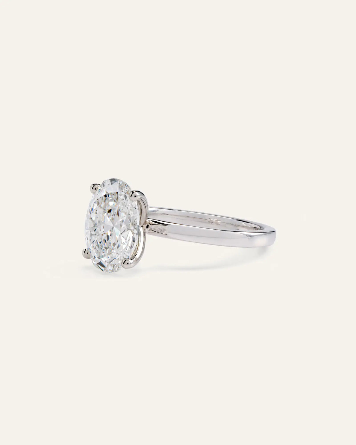 Lab Grown Diamond Oval Comfort Fit Engagement Ring - 3ct - US 5686
