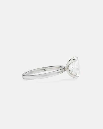Lab Grown Diamond Oval Comfort Fit Engagement Ring - 3ct - US 5686