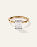 Lab Grown Diamond Emerald Comfort Fit Engagement Ring - 3ct - US 8482