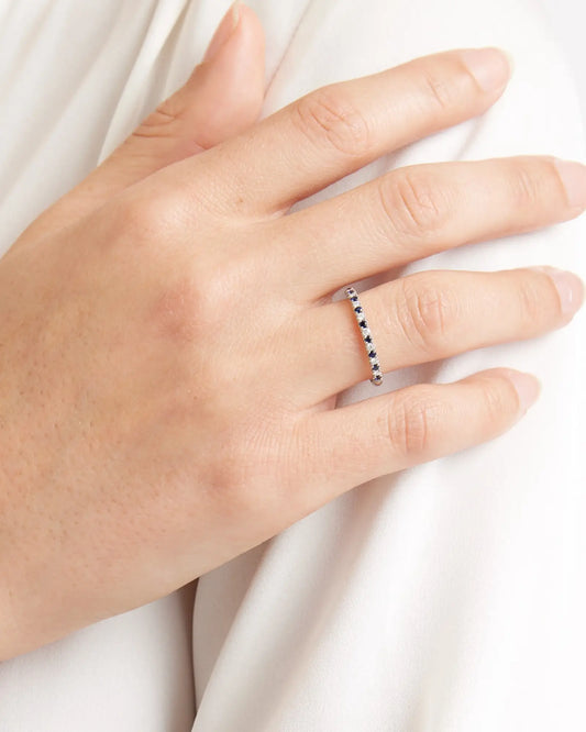 14K Gold Pave Diamond and Gemstone Band - US 9899