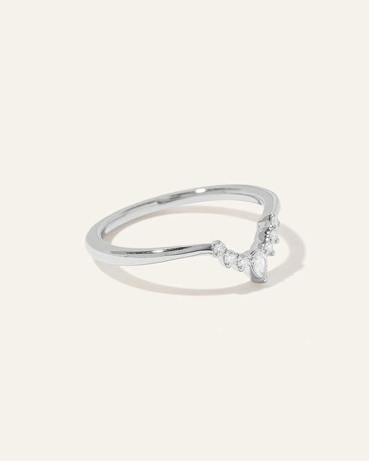 14K Gold Natural Diamond Pointed Tiara Band - US 1901