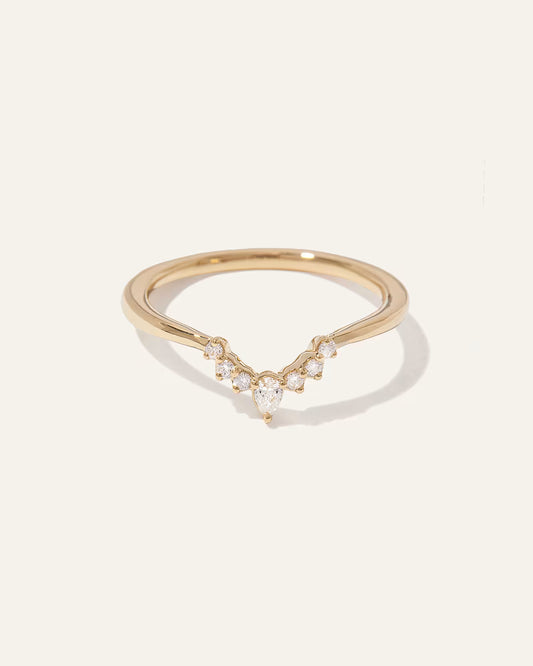 14K Gold Lab Grown Diamond Pointed Tiara Band - US 2349