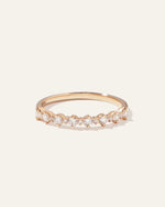14K Gold Lab Grown Diamond Alternating Round Band - US 4179