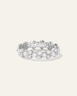 14K Gold Lab Grown Diamond Cluster Eternity Band - US 9341