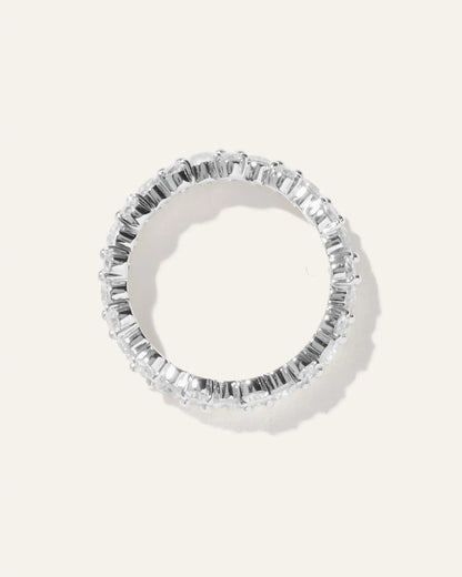 14K Gold Lab Grown Diamond Cluster Eternity Band - US 9341