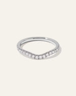 14K Gold Lab Grown Diamond Contoured Band - US 2509
