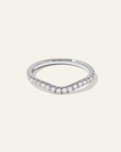 14K Gold Lab Grown Diamond Contoured Band - US 2509
