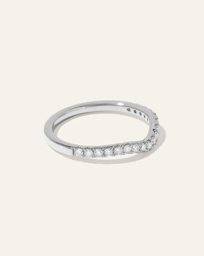 14K Gold Lab Grown Diamond Contoured Band - US 2509