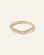 14K Gold Lab Grown Diamond Contoured Band - US 6180