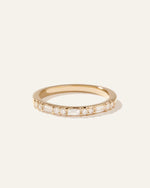 14K Gold Lab Grown Diamond Alternating Baguette & Round Band - US 9155